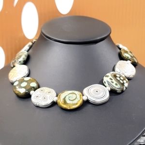 BRIGHTON RETIRED  KAZURI KENYA HANDMADE  BEADED NECKLACE NWOT